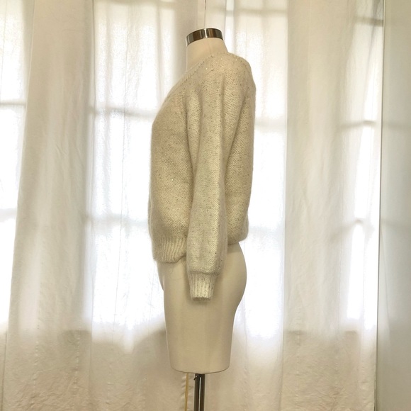 Banana Republic Sparkly V-neck Sweater with Bell Sleeves - Picture 3 of 7